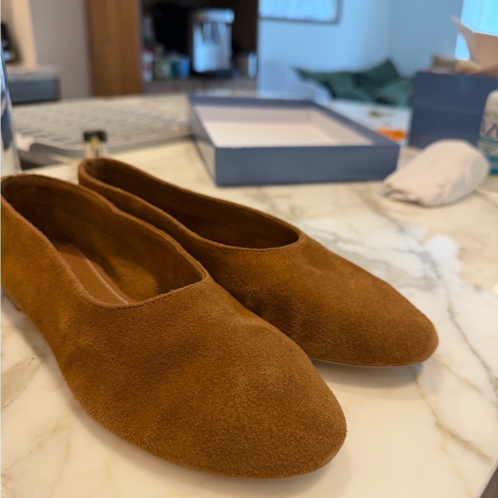 Staud Alba Ballet Flats in Brown Suede NWB- Women - Picture 2 of 5